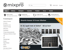Tablet Screenshot of mixpro.dk